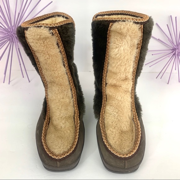 Snowland Vintage / Brown Tan Faux Fur Waterproof - Picture 2 of 8